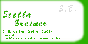 stella breiner business card